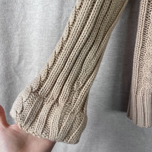 Vintage St Johns Bay Womens Chunky Cable Knit Cardigan Sweater Petite L Button - Picture 3 of 10